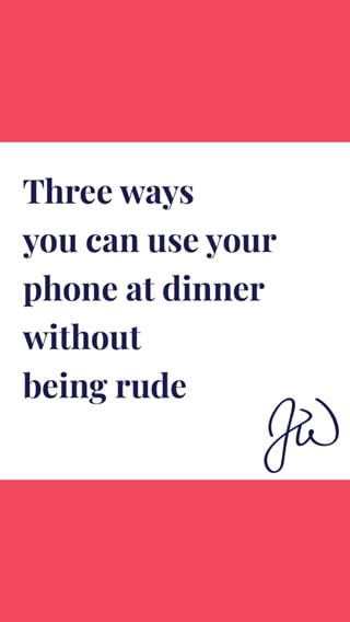 Three ways you can use your phone at dinner without being rude